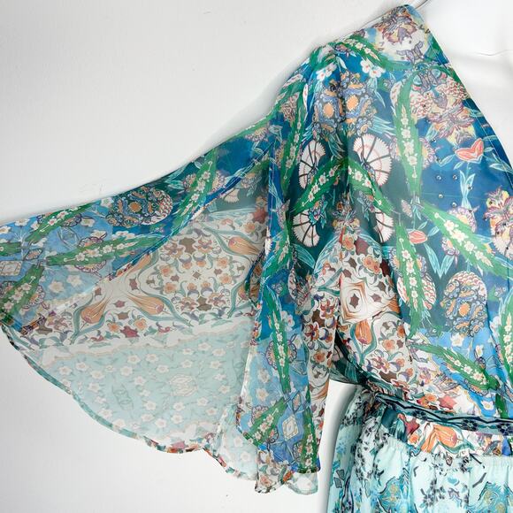 CITY CHIC Maxi Dress Womens 18 Rhinestone Boho Floral Party Wedding Date Church - Picture 4 of 11